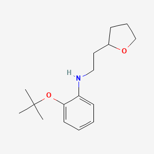 2-[(2-methylpropan-2-yl)oxy]-N-[2-(oxolan-2-yl)ethyl]aniline