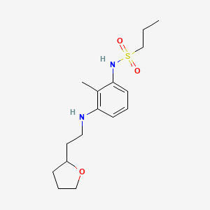 N-[2-methyl-3-[2-(oxolan-2-yl)ethylamino]phenyl]propane-1-sulfonamide