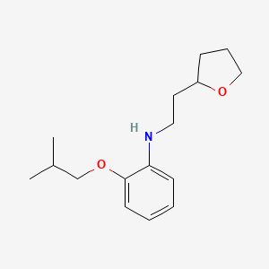 2-(2-methylpropoxy)-N-[2-(oxolan-2-yl)ethyl]aniline