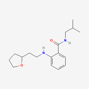 N-(2-methylpropyl)-2-[2-(oxolan-2-yl)ethylamino]benzamide