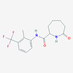 N-[2-methyl-3-(trifluoromethyl)phenyl]-7-oxoazepane-2-carboxamide