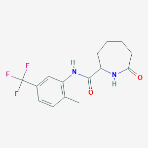 N-[2-methyl-5-(trifluoromethyl)phenyl]-7-oxoazepane-2-carboxamide