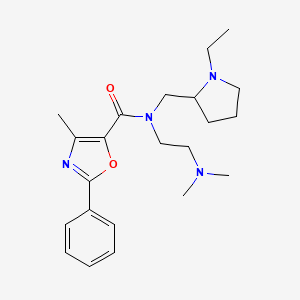 N-[2-(dimethylamino)ethyl]-N-[(1-ethylpyrrolidin-2-yl)methyl]-4-methyl-2-phenyl-1,3-oxazole-5-carboxamide