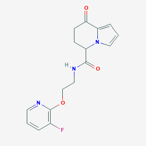 N-[2-(3-fluoropyridin-2-yl)oxyethyl]-8-oxo-6,7-dihydro-5H-indolizine-5-carboxamide