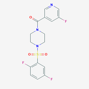 [4-(2,5-Difluorophenyl)sulfonylpiperazin-1-yl]-(5-fluoropyridin-3-yl)methanone