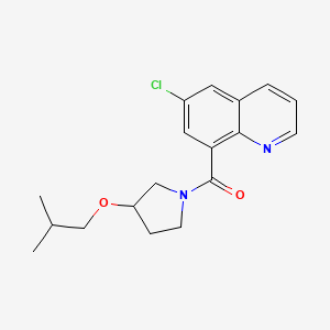 (6-Chloroquinolin-8-yl)-[3-(2-methylpropoxy)pyrrolidin-1-yl]methanone