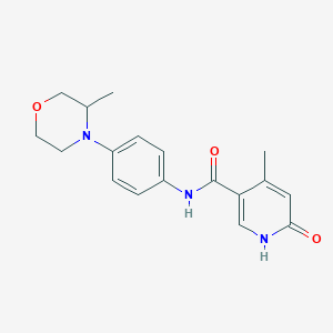 4-methyl-N-[4-(3-methylmorpholin-4-yl)phenyl]-6-oxo-1H-pyridine-3-carboxamide