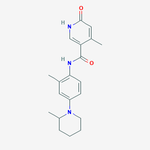 4-methyl-N-[2-methyl-4-(2-methylpiperidin-1-yl)phenyl]-6-oxo-1H-pyridine-3-carboxamide