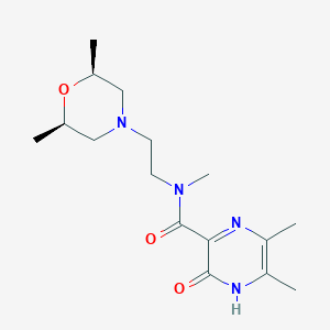 N-[2-[(2S,6R)-2,6-dimethylmorpholin-4-yl]ethyl]-N,5,6-trimethyl-2-oxo-1H-pyrazine-3-carboxamide