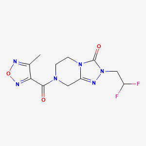 2-(2,2-difluoroethyl)-7-(4-methyl-1,2,5-oxadiazole-3-carbonyl)-6,8-dihydro-5H-[1,2,4]triazolo[4,3-a]pyrazin-3-one