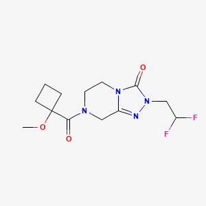 2-(2,2-difluoroethyl)-7-(1-methoxycyclobutanecarbonyl)-6,8-dihydro-5H-[1,2,4]triazolo[4,3-a]pyrazin-3-one