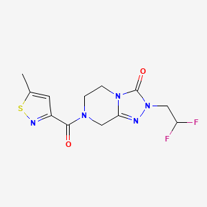 2-(2,2-difluoroethyl)-7-(5-methyl-1,2-thiazole-3-carbonyl)-6,8-dihydro-5H-[1,2,4]triazolo[4,3-a]pyrazin-3-one