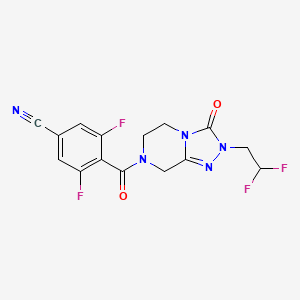 4-[2-(2,2-difluoroethyl)-3-oxo-6,8-dihydro-5H-[1,2,4]triazolo[4,3-a]pyrazine-7-carbonyl]-3,5-difluorobenzonitrile