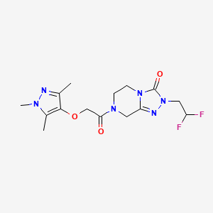 2-(2,2-difluoroethyl)-7-[2-(1,3,5-trimethylpyrazol-4-yl)oxyacetyl]-6,8-dihydro-5H-[1,2,4]triazolo[4,3-a]pyrazin-3-one