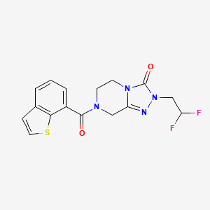 7-(1-benzothiophene-7-carbonyl)-2-(2,2-difluoroethyl)-6,8-dihydro-5H-[1,2,4]triazolo[4,3-a]pyrazin-3-one