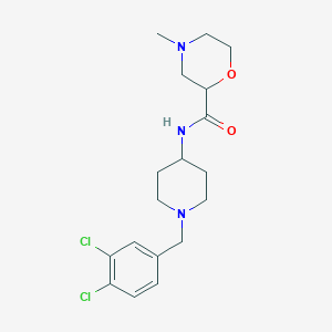 N-[1-[(3,4-dichlorophenyl)methyl]piperidin-4-yl]-4-methylmorpholine-2-carboxamide