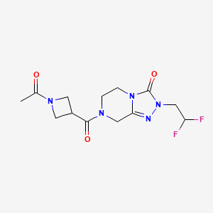 7-(1-acetylazetidine-3-carbonyl)-2-(2,2-difluoroethyl)-6,8-dihydro-5H-[1,2,4]triazolo[4,3-a]pyrazin-3-one