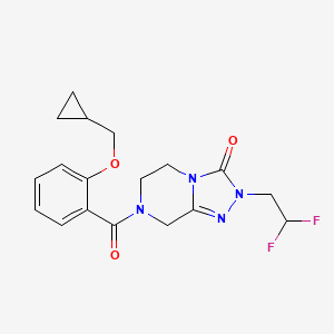 7-[2-(cyclopropylmethoxy)benzoyl]-2-(2,2-difluoroethyl)-6,8-dihydro-5H-[1,2,4]triazolo[4,3-a]pyrazin-3-one