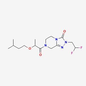 2-(2,2-difluoroethyl)-7-[2-(3-methylbutoxy)propanoyl]-6,8-dihydro-5H-[1,2,4]triazolo[4,3-a]pyrazin-3-one