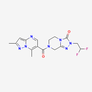 2-(2,2-difluoroethyl)-7-(2,7-dimethylpyrazolo[1,5-a]pyrimidine-6-carbonyl)-6,8-dihydro-5H-[1,2,4]triazolo[4,3-a]pyrazin-3-one