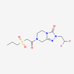 2-(2,2-difluoroethyl)-7-(2-propylsulfonylacetyl)-6,8-dihydro-5H-[1,2,4]triazolo[4,3-a]pyrazin-3-one