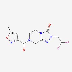 2-(2,2-difluoroethyl)-7-(5-methyl-1,2-oxazole-3-carbonyl)-6,8-dihydro-5H-[1,2,4]triazolo[4,3-a]pyrazin-3-one