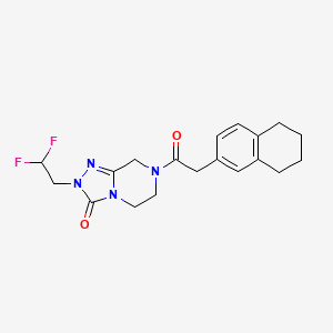 2-(2,2-difluoroethyl)-7-[2-(5,6,7,8-tetrahydronaphthalen-2-yl)acetyl]-6,8-dihydro-5H-[1,2,4]triazolo[4,3-a]pyrazin-3-one