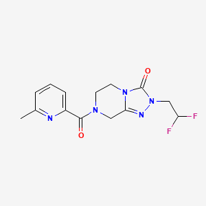 2-(2,2-difluoroethyl)-7-(6-methylpyridine-2-carbonyl)-6,8-dihydro-5H-[1,2,4]triazolo[4,3-a]pyrazin-3-one