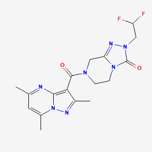 2-(2,2-difluoroethyl)-7-(2,5,7-trimethylpyrazolo[1,5-a]pyrimidine-3-carbonyl)-6,8-dihydro-5H-[1,2,4]triazolo[4,3-a]pyrazin-3-one