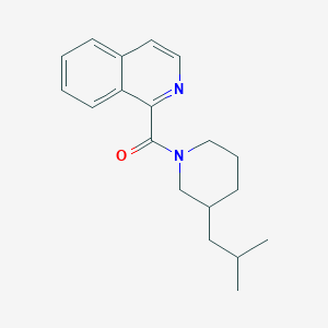 molecular formula C19H24N2O B6936408 Isoquinolin-1-yl-[3-(2-methylpropyl)piperidin-1-yl]methanone 