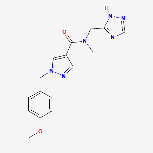 1-[(4-methoxyphenyl)methyl]-N-methyl-N-(1H-1,2,4-triazol-5-ylmethyl)pyrazole-4-carboxamide