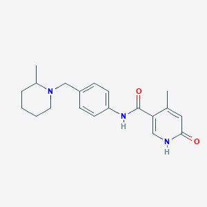 4-methyl-N-[4-[(2-methylpiperidin-1-yl)methyl]phenyl]-6-oxo-1H-pyridine-3-carboxamide