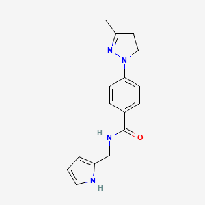 4-(5-methyl-3,4-dihydropyrazol-2-yl)-N-(1H-pyrrol-2-ylmethyl)benzamide