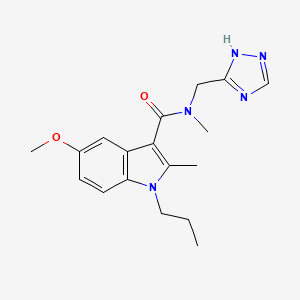 5-methoxy-N,2-dimethyl-1-propyl-N-(1H-1,2,4-triazol-5-ylmethyl)indole-3-carboxamide