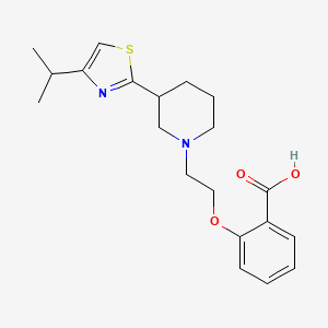 2-[2-[3-(4-Propan-2-yl-1,3-thiazol-2-yl)piperidin-1-yl]ethoxy]benzoic acid