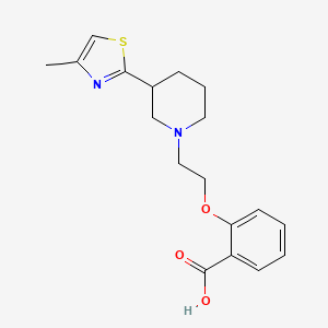 2-[2-[3-(4-Methyl-1,3-thiazol-2-yl)piperidin-1-yl]ethoxy]benzoic acid