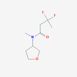 3,3-difluoro-N-methyl-N-(oxolan-3-yl)butanamide