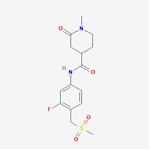 N-[3-fluoro-4-(methylsulfonylmethyl)phenyl]-1-methyl-2-oxopiperidine-4-carboxamide