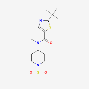 2-tert-butyl-N-methyl-N-(1-methylsulfonylpiperidin-4-yl)-1,3-thiazole-5-carboxamide