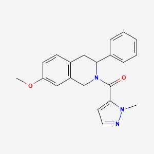 (7-methoxy-3-phenyl-3,4-dihydro-1H-isoquinolin-2-yl)-(2-methylpyrazol-3-yl)methanone