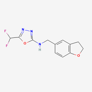 5-(difluoromethyl)-N-(2,3-dihydro-1-benzofuran-5-ylmethyl)-1,3,4-oxadiazol-2-amine