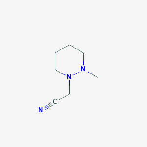 B069372 2-(2-Methyldiazinan-1-yl)acetonitrile CAS No. 159583-33-2