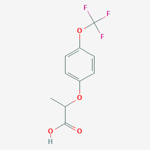 molecular formula C10H9F3O4 B069374 2-[4-(三氟甲氧基)苯氧基]丙酸 CAS No. 175204-35-0