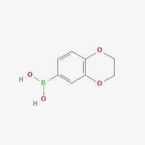 molecular formula C8H9BO4 B069397 1,4-ベンゾジオキサン-6-ボロン酸 CAS No. 164014-95-3