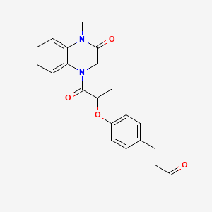 1-methyl-4-[2-[4-(3-oxobutyl)phenoxy]propanoyl]-3H-quinoxalin-2-one