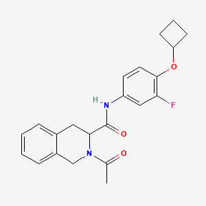 2-acetyl-N-(4-cyclobutyloxy-3-fluorophenyl)-3,4-dihydro-1H-isoquinoline-3-carboxamide