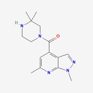 (3,3-Dimethylpiperazin-1-yl)-(1,6-dimethylpyrazolo[3,4-b]pyridin-4-yl)methanone