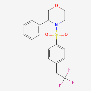 3-Phenyl-4-[4-(2,2,2-trifluoroethyl)phenyl]sulfonylmorpholine