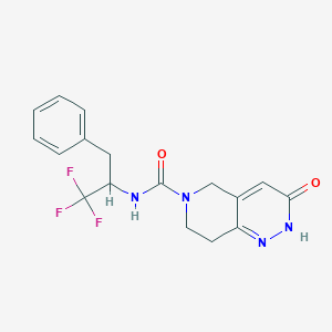 3-oxo-N-(1,1,1-trifluoro-3-phenylpropan-2-yl)-2,5,7,8-tetrahydropyrido[4,3-c]pyridazine-6-carboxamide