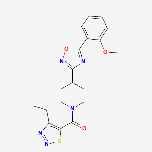 (4-Ethylthiadiazol-5-yl)-[4-[5-(2-methoxyphenyl)-1,2,4-oxadiazol-3-yl]piperidin-1-yl]methanone